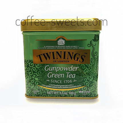 Чай TWININGS Green Gunpowder зелений байховий 100g, фото 2
