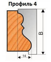 Фреза для дерева для виготовлення плінтуса 125х32х60 (Профіль 4)
