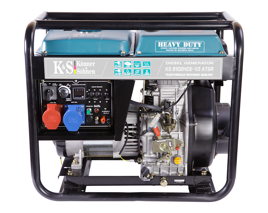 Генератор дизельний Konner&Sohnen KS 8102HDE-1/3 ATSR (6.5кВт, Euro 2)