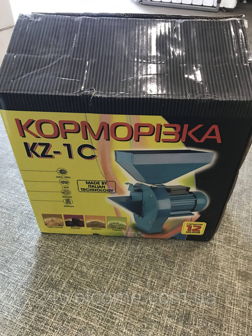 Корморізка EUROAQUA KZ — 1С (для зернових + кормові) 2500 Вт