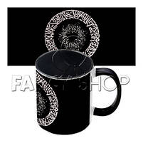 Чашка з принтом "Каліграфія", Кружка керамическая "Каллиграфия", фото 2