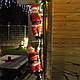 Декоративний Дід Мороз на сходах 3 фігурки по 25 см з LED ПІДСВІТКою, фото 2