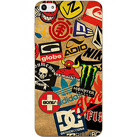 Чохол з картинкою силіконовий для ZTE Blade A522 Логотипи