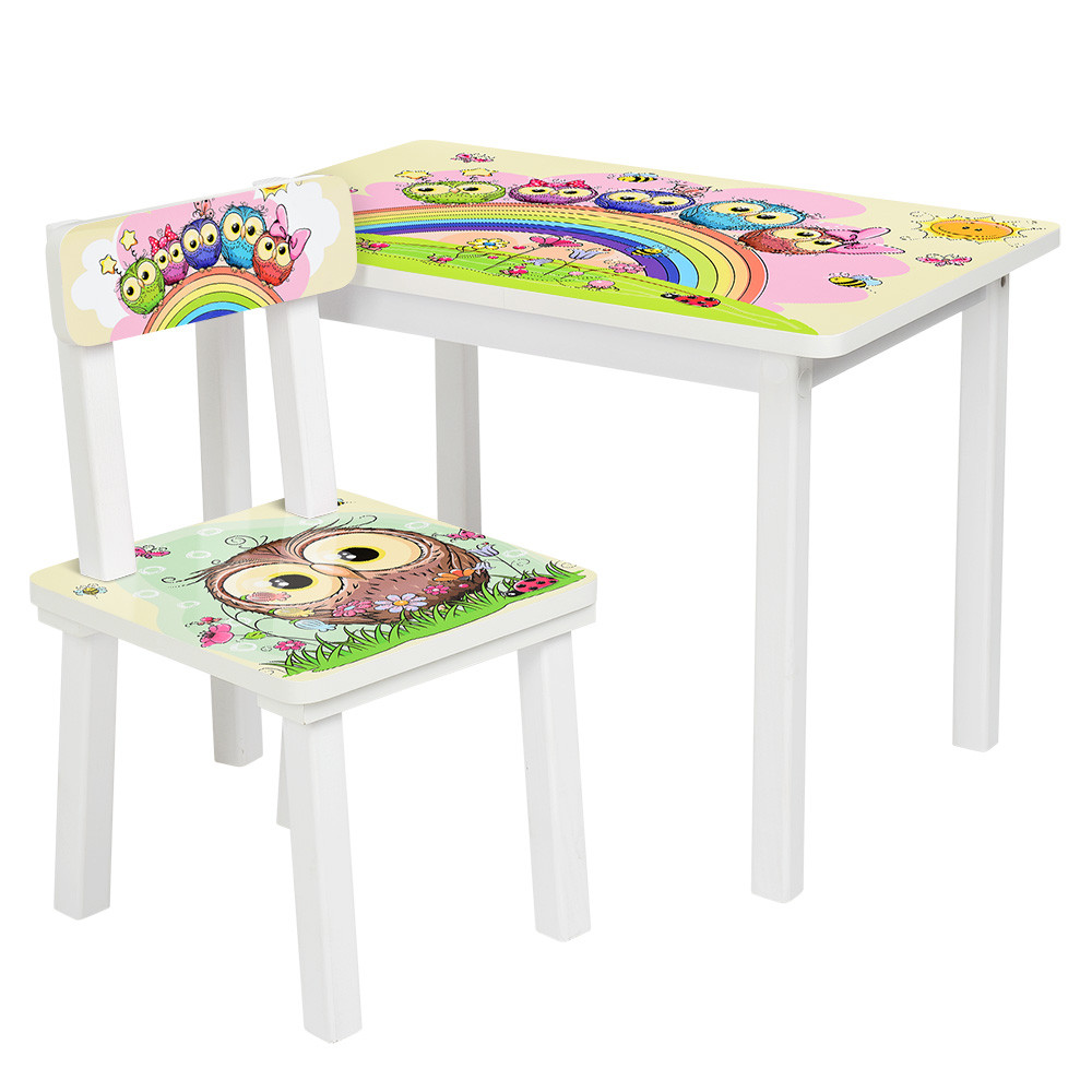 Дитячий стіл і стільчик Bambi BSM2K-01 із совоньками, фото 1