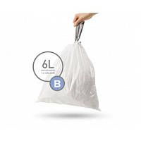 Мешки для мусора плотные с завязками 6л SIMPLEHUMAN