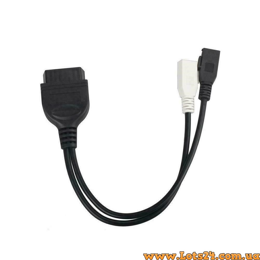 Перехідник з роз'єму VAG 2x2-pin на OBD2 16-pin діагностичний кабель на ВАГ 2х2 пін подовжувач