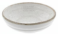Тарелка для риса / Пиала белая в точку 15,5 см, (Pro Ceramics) Кантри