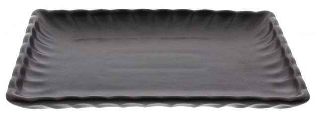 Тарелка мелкая прямоугольная 22х15 см, Черная (Pro Ceramics) Черный-мат - фото 1 - id-p1079050722
