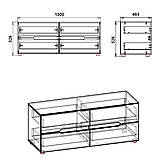 Тумба під ТВ МС-5 горіх екко Компаніт (130х47х53 см), фото 8