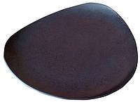 Тарелка мелкая трехугольная 27 см, Черная (Pro Ceramics) Черный-мат