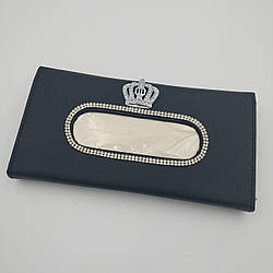 Серветниця для автомобіля зі стразами, на козирок Корона