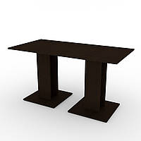 Большой кухонный стол КС-8 венге темный Компанит (140х70х74 см)