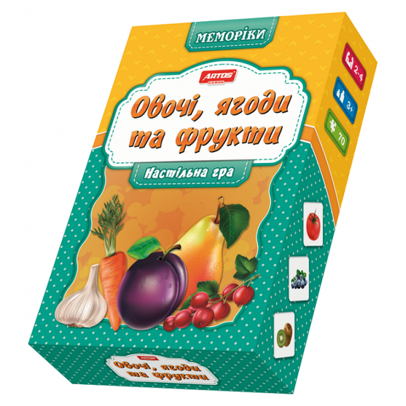Гра настільна "Овочі, фрукти та ягоди" Artos games 20659, фото 1