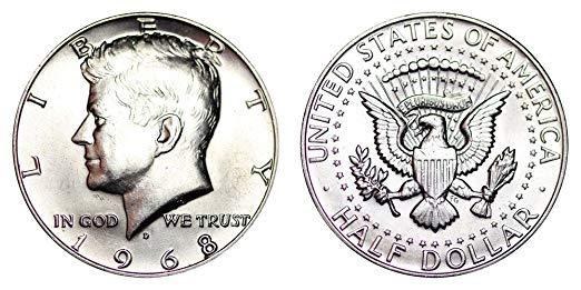 Монета у 50 центів США | US Half Dollar (оригінал)
