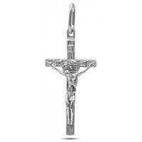 Серебряная подвеска, церковный крестик, крест