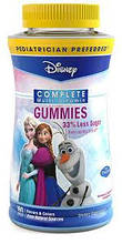 Вітаміни для дітей, Disney Frozen Complete Multi-Vitamin Gummies 180 Count