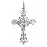 Серебряная подвеска, церковный крестик, крест