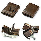 Гаманець шкіряний чоловічий Jeep. Портмоне з натуральної шкіри (чорний), фото 7