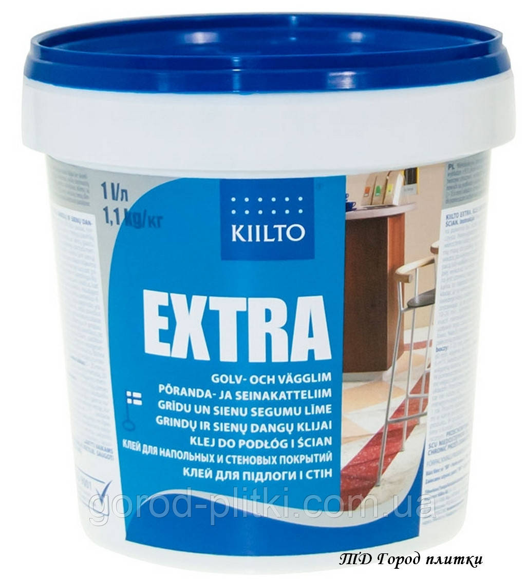 Клей для виниловой плитки Kiilto Extra 1L - фото 1 - id-p1079119138