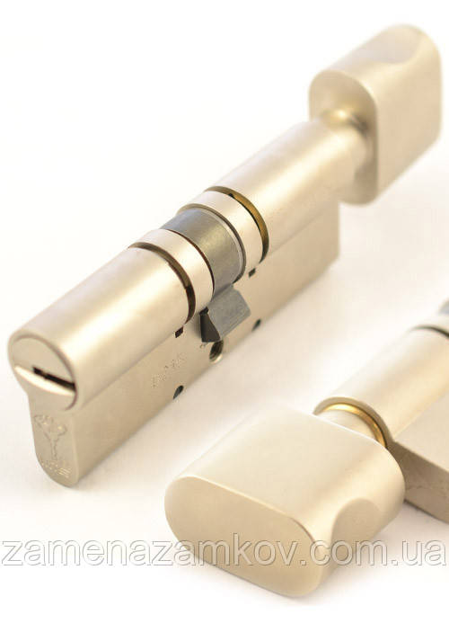 Циліндр MUL-T-LOCK MT5+ 90 мм 55x35 ключ/тумблер нікель сатин