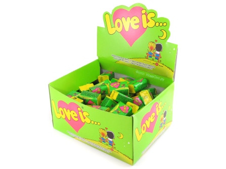 Жувальна гумка "Love is", Яблуко-Лимон, 100 шт.