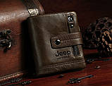Чоловічий гаманець із натуральної шкіри. Шкіряний гаманець чоловічий портмоне зі шкіри Коричневий, фото 2