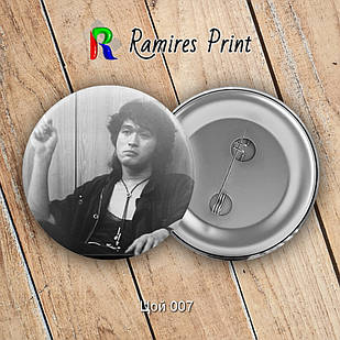 Значок 56 мм рок Цой і група Кіно 07