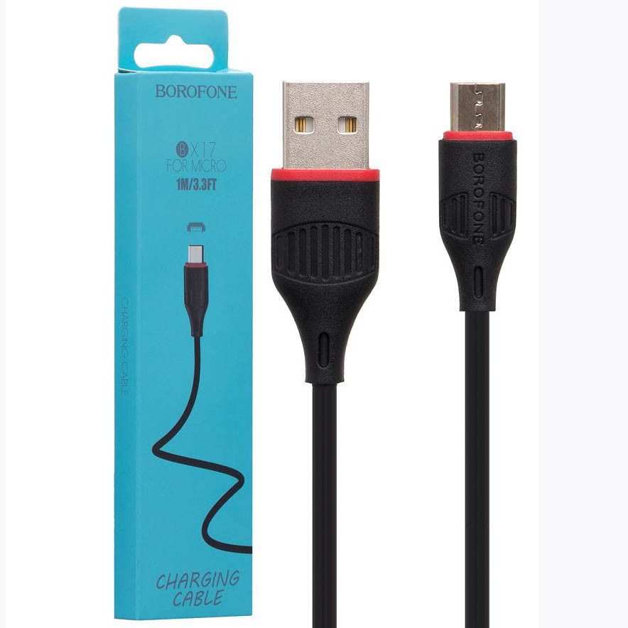Кабель USB-Micro Borofone BX17 чорний
