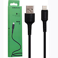 Кабель USB-Lightning Borofone BX16 чорний