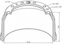 042118427 / Гальмівний барабан 410x180 IVECO Eurotech, Eurotrakker, Stralis, Trakker