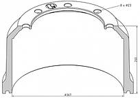 1064027700/Гальмівний барабан 367x200 SAF SK RZ
