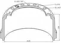 18081185 / Гальмівний барабан 410x200 TERBERG-BENSCHOP