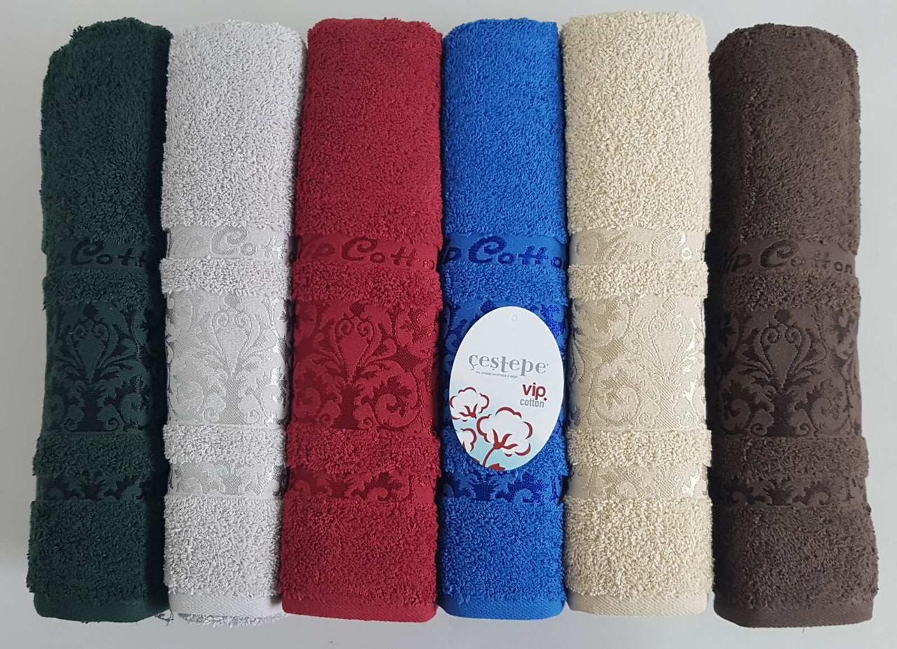 Махрові банні рушники «Vip cotton Hayal» 140*70 см (6 шт)
