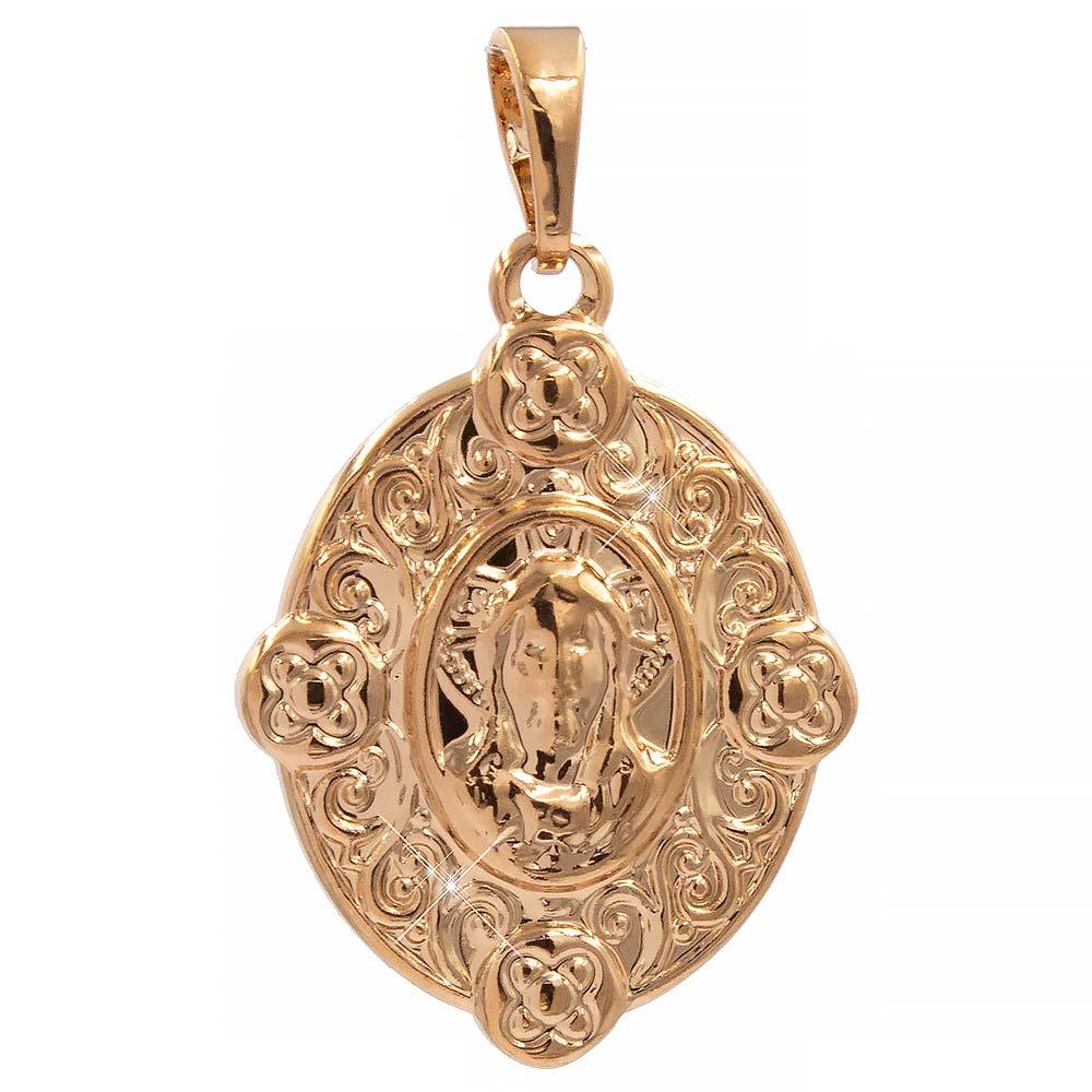 Ладанка лимонная позолота Образ Иисуса 2,1 см, фото 1