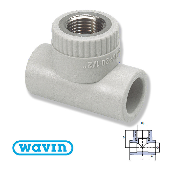 Трійник EKOPLASTIK з РВ (внутрішньою різзю), фото 1