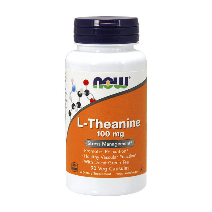 NOW Foods L-Theanine 100 mg 90 Veg Capsules