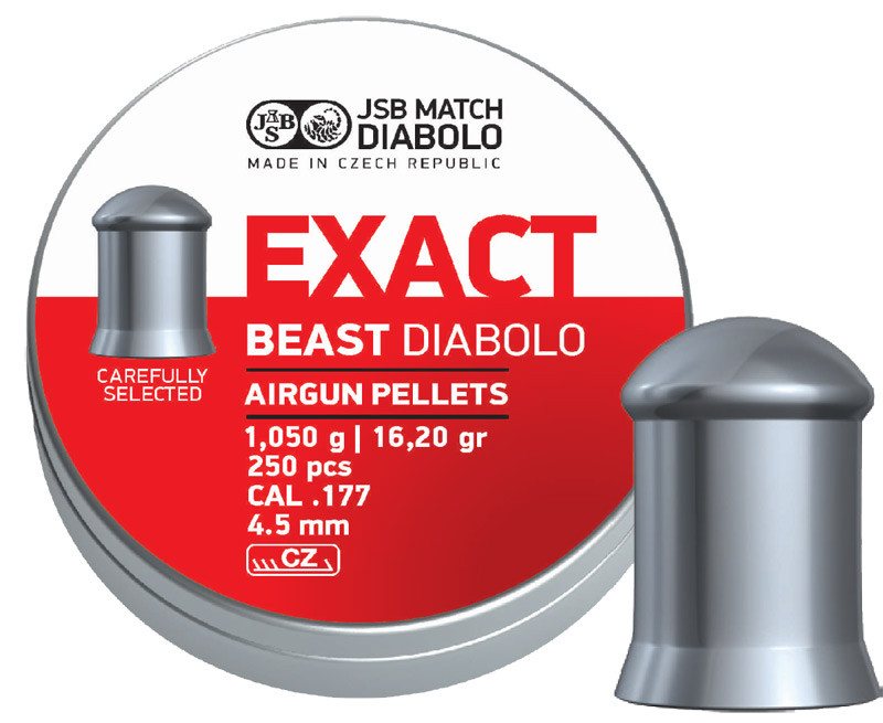 Кулі пневматичні JSB Diabolo Exact Beast 1.05 гр (250 шт) Кулі для воздушки Кульки 4.5 мм