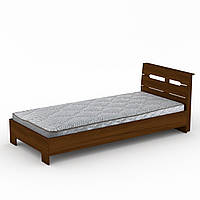 Кровать с матрасом односпальная 90 Стиль орех экко Компанит (94х213х95 см)