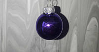 Новогодний шар стеклянный 3см фиолетовый микс