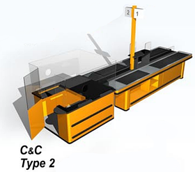Індивідуальні рішення касових боксів "Prestige" C&C Type2