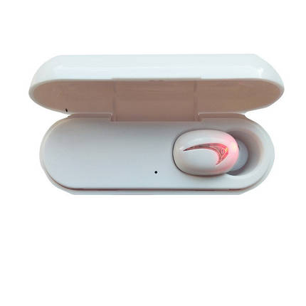 Бездротовий Bluetooth-навушник із мікрофоном HBQ-Q32 Single Logo White, фото 1