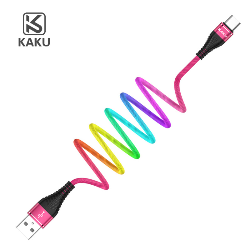 USB кабель Kaku KSC-109 microUSB 3.2 A / 1.2 m - Rainbow