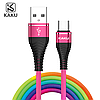 USB кабель Kaku KSC-109 microUSB 3.2 A / 1.2 m - Rainbow, фото 2