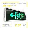 Аварійний покажчик "ВИХІД" (ВИХІД, EXIT) двосторонній Feron EL55 1W з акумулятором, фото 2