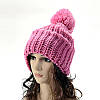 Стильна зимова в'язана шапка з помпоном, фото 7