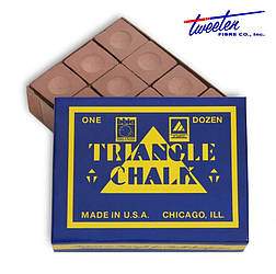 Крейда більярдна Triangle коричнева 12шт