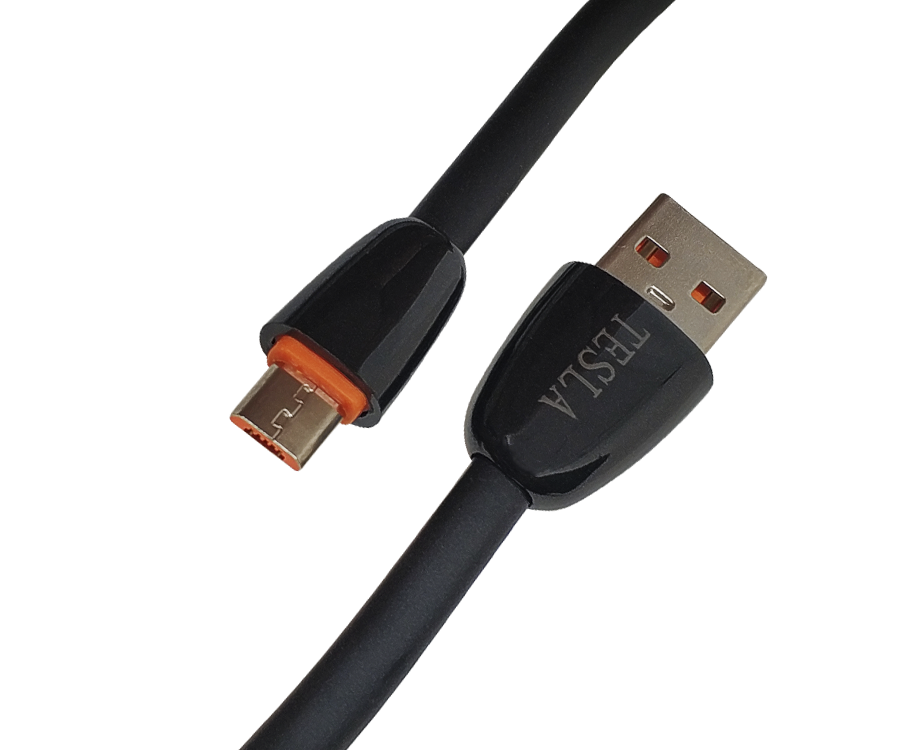 Дата кабель Tesla microUSB, 2.4A, Чорний