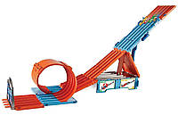 Трек Hot Wheels Хот Вилс Экстремальные гонки Track Builder System Race Crate GKT87