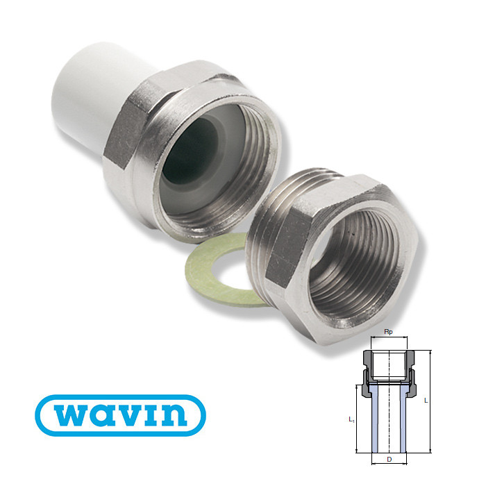 Американка Різьб. з'єднання 25*3/4 в Ek, фото 1