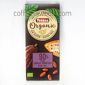 Шоколад «Organic», 90% какао, «Torras» 100 г.